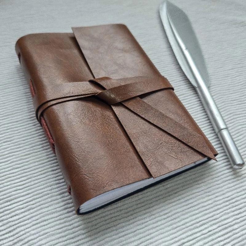 Diário de Viagem Bullet Journal Sketchbook tamanho A6.(Brown,400