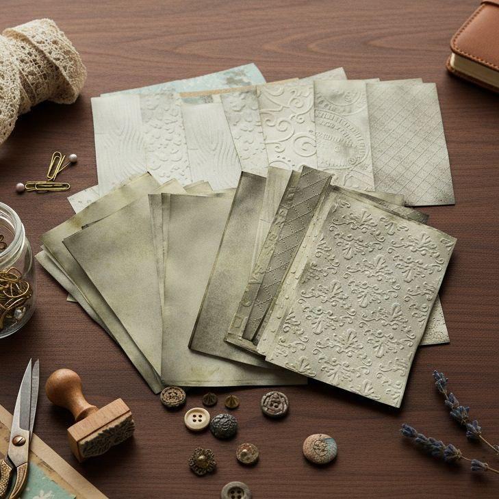 Kit papéis vintage para scrapbook A6