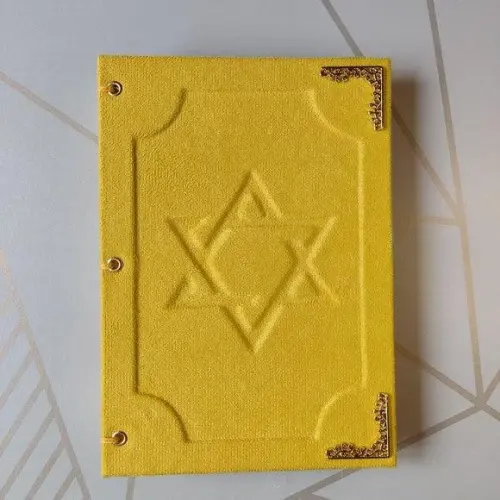 Diário Estrela de Davi®(Amarelo,Com Nome)