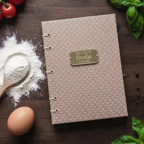 Livro de Receitas Mágicas A5(Rose)
