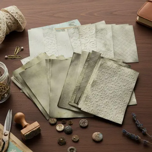 Kit papéis vintage para scrapbook A6