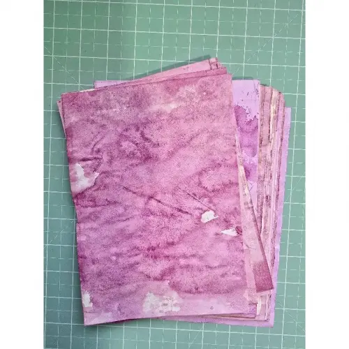 Folhas Envelhecidas Coloridas(roxo intenso a5 - 50 un)