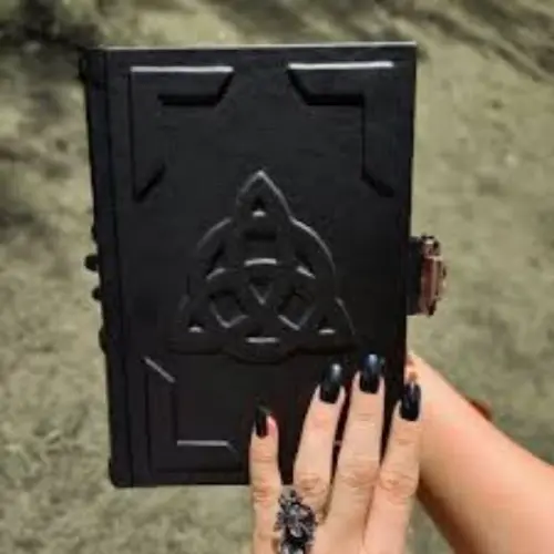 Grimorio Nó Celta folhas Envelhecidas(padrão, folhas envelhecida,sem fecho)