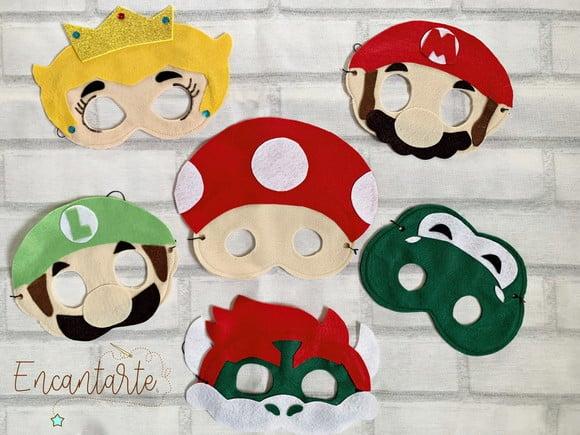 Máscaras Super Mario e Amigos