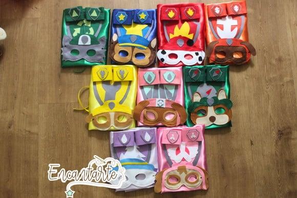 Kit Patrulha Canina (capa+máscara+braceletes)
