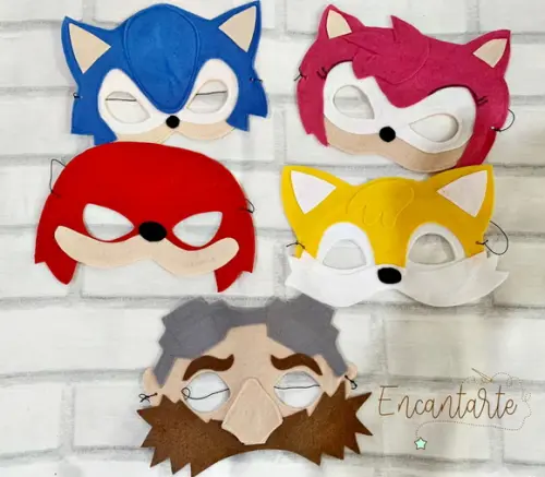 Máscara Sonic e Sua Turma
