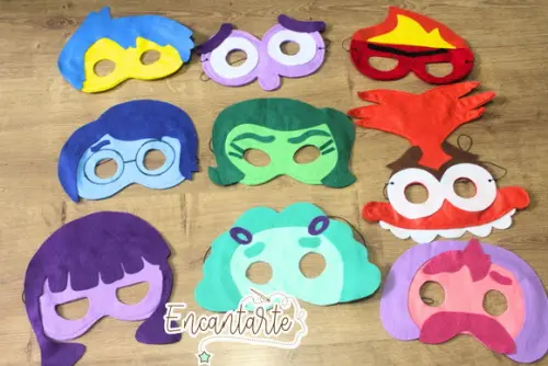 Máscaras Emoções Divertidamente