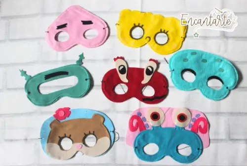 Máscaras Turma Bob Esponja