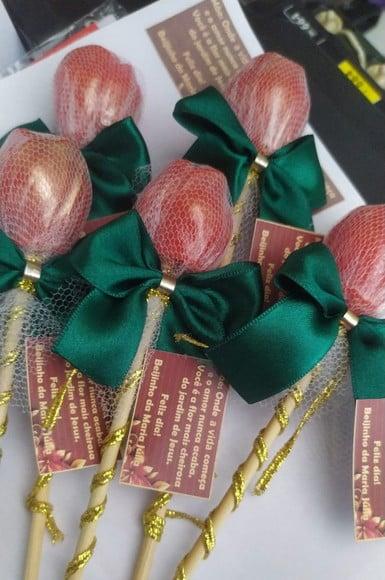 Botão de Rosa Luxo - Fio de Ouro