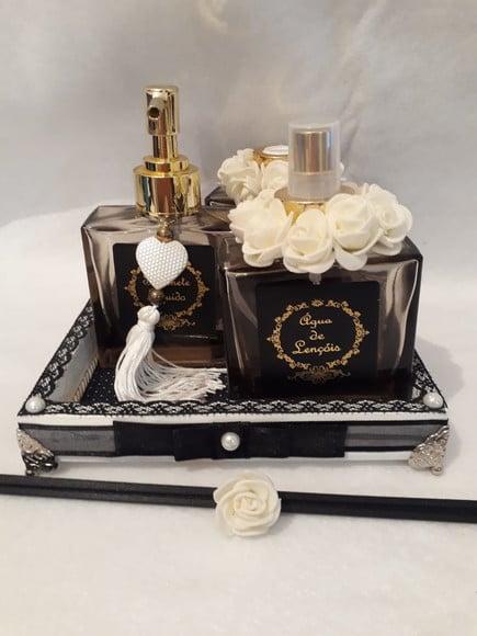 Conjunto Lavabo Luxo - Negro 3 Peças - Promoção
