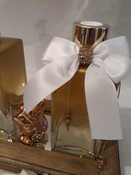 Conjunto Lavabo Luxo -dourado com Madeira
