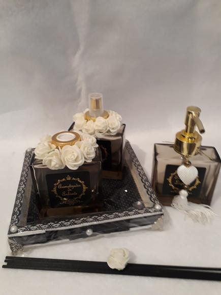 Conjunto Lavabo Luxo - Negro 3 Peças - Promoção