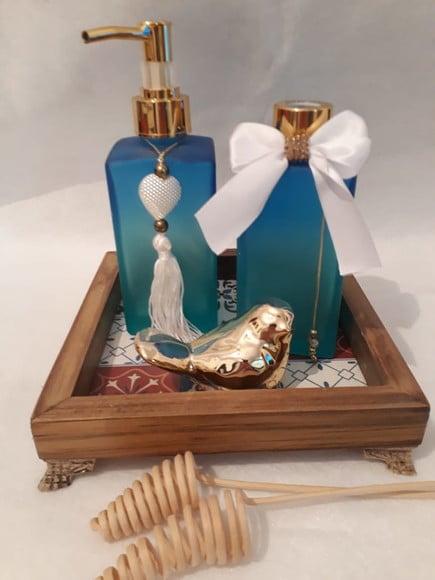 Conjunto Lavabo Madeira Retrô