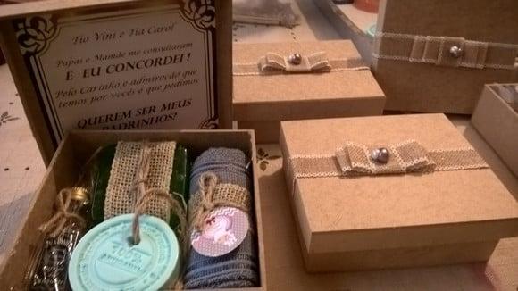 Kit Padrinhos Rustico Luxo