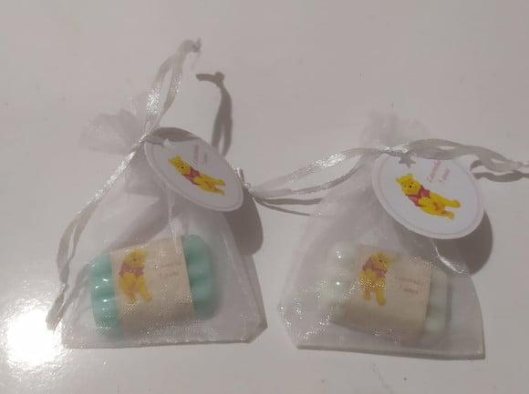 Mini Sabonete - Aniversário - Organza e Tag