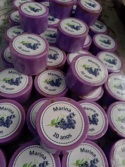 Sabonete Artesanal Redondo Vegano Amora e Açaí