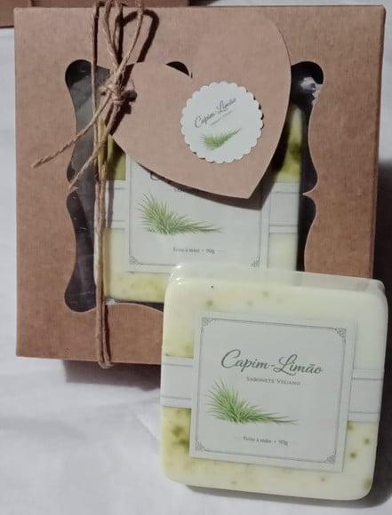 Sabonete Vegano - Caixa Individual - Capim Limão