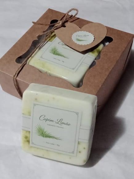 Sabonete Vegano - Caixa Individual - Capim Limão
