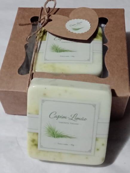 Sabonete Vegano - Caixa Individual - Capim Limão
