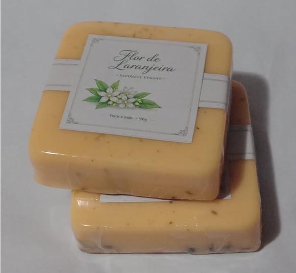 Sabonete Vegano - Caixa Rustica - Flor de Laranjeira