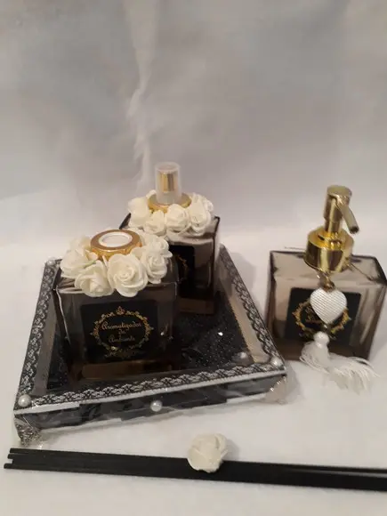Conjunto Lavabo Luxo - Negro 3 Peças - Promoção