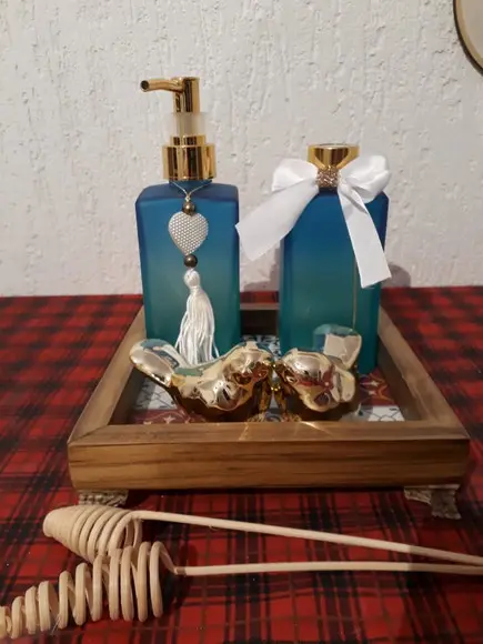 Conjunto Lavabo Madeira Retrô