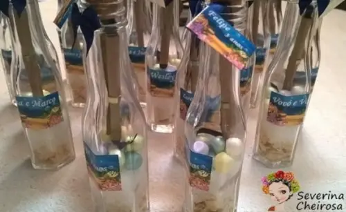 Garrafa Convite Luxo - Pérolas e Sais de Banho
