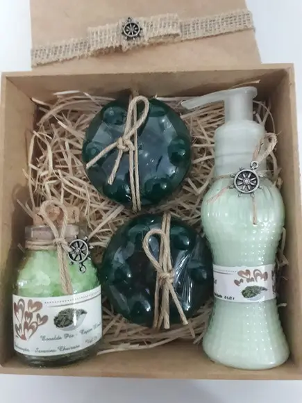 Kit Spa Rustico - Ervas e Flores - Capim Limão