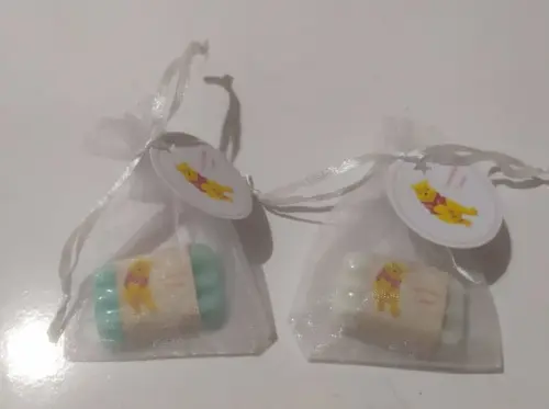 Mini Sabonete - Aniversário - Organza e Tag