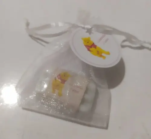 Mini Sabonete - Aniversário - Organza e Tag
