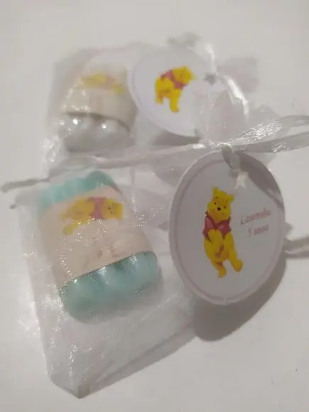 Mini Sabonete - Aniversário - Organza e Tag