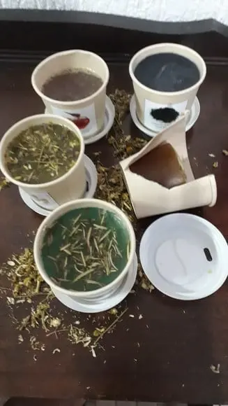 Sabonete natural de Ervas no Copo de fibra de Bambu
