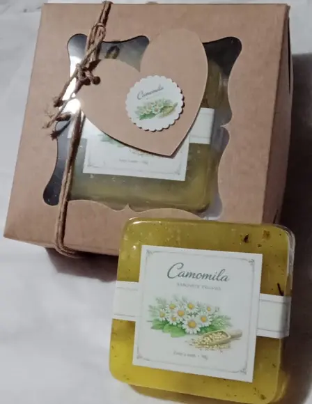 Sabonete Vegano - Caixa Individual - Camomila
