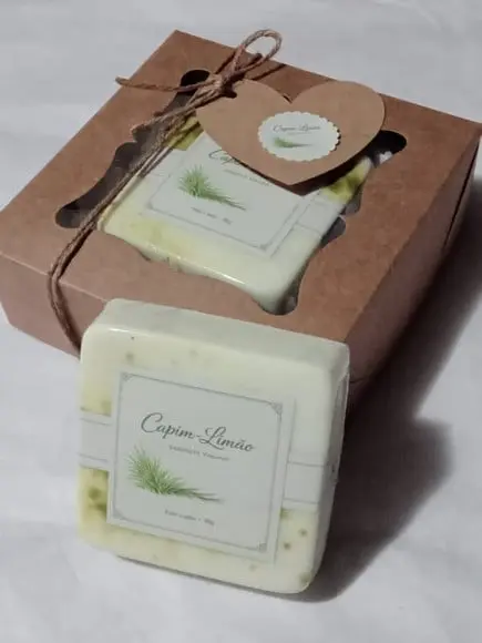 Sabonete Vegano - Caixa Individual - Capim Limão