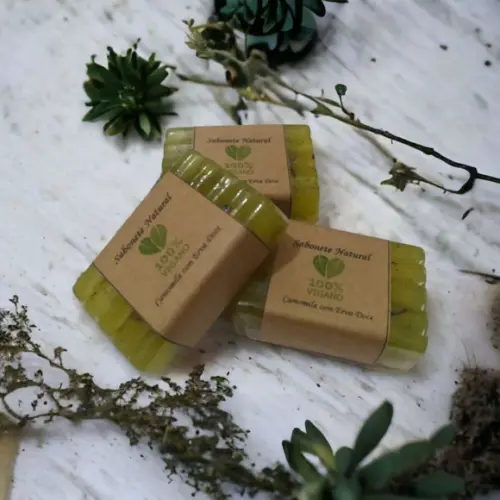 Sabonete Vegano de Camomila e Erva Doce
