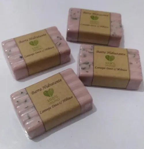 Sabonete Vegano Hibisco com Laranja Doce