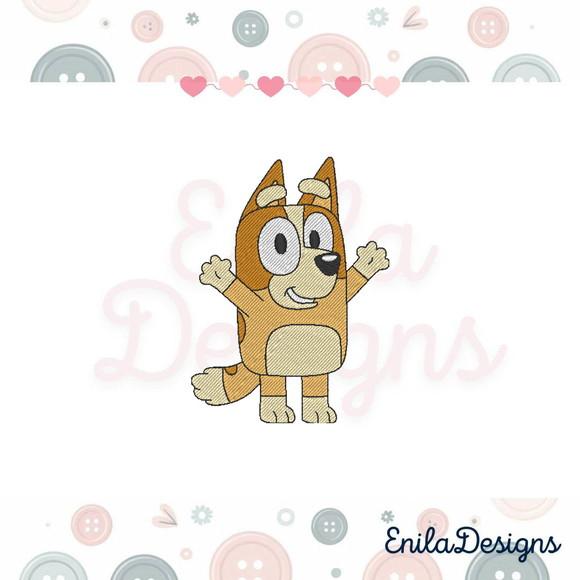 Matriz de Bordado Bingo - Irmã da Bluey - Enila Designs