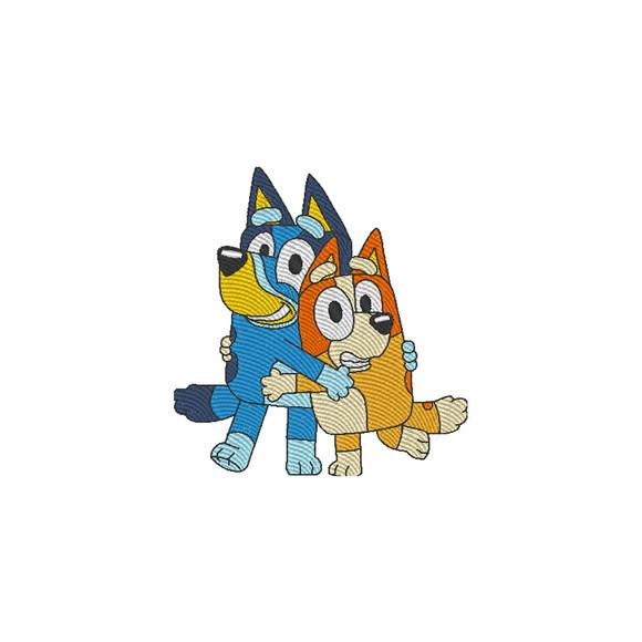 Matriz de Bordado Bluey e Bingo Juntas - Cod2 - Pontos Leves