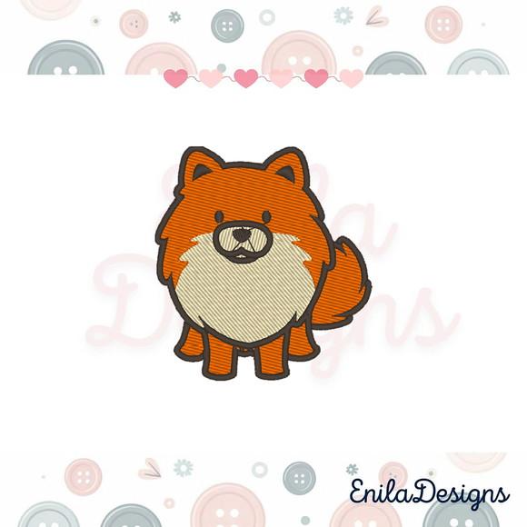 Matriz de Bordado Cachorro Raça Lulu da Pomerania Spitz