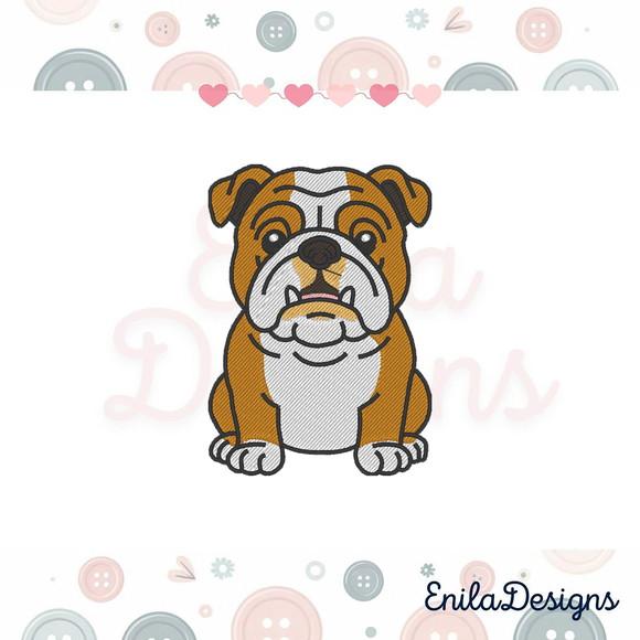 Matriz de Bordado Cachorro Raça Bulldog Ingles