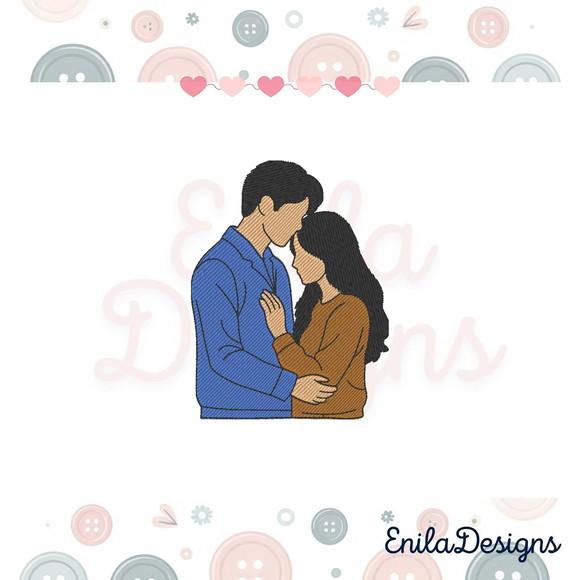 Matriz de Bordado Casal Dorama