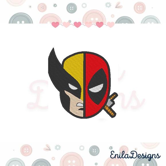 Matriz de Bordado Deadpool e Wolverine - 2 Tamanhos