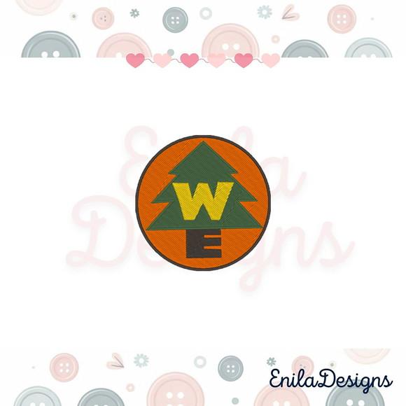 Matriz de Bordado Emblema Escoteiro Up - 3 Tamanhos