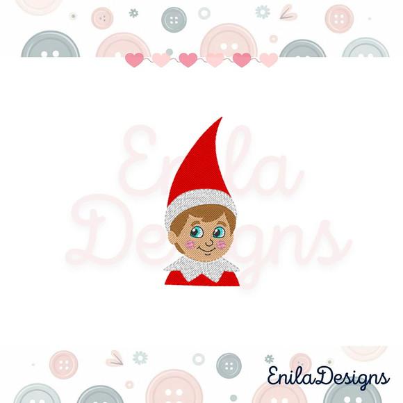 Matriz de Bordado Elfo do Natal - 3 Tamanhos