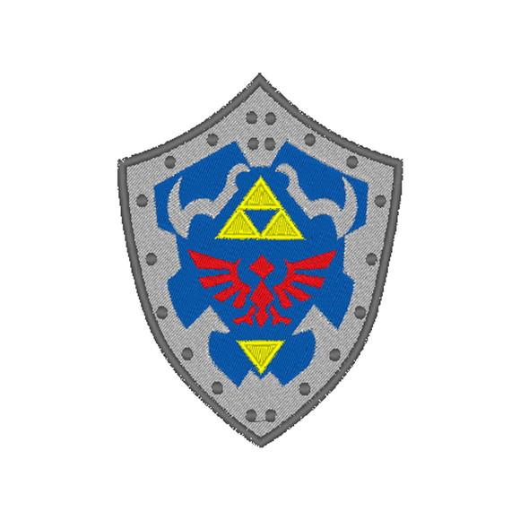 Matriz de Bordado Escudo Hylian - Zelda - 3 Tamanhos
