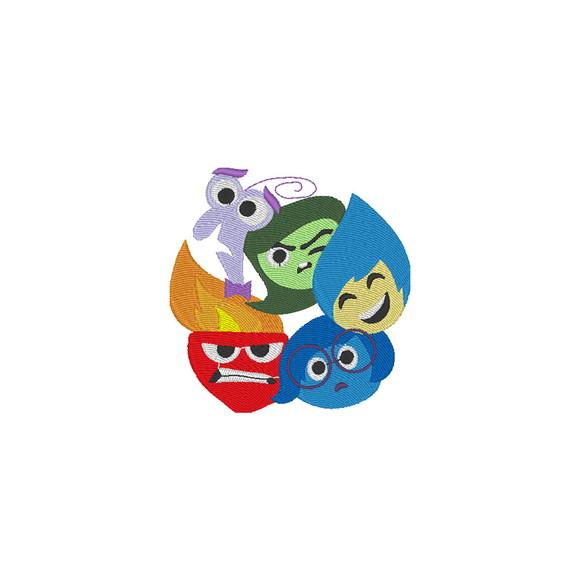 Matriz de Bordado Emoções Divertida Mente - 4 Tamanhos