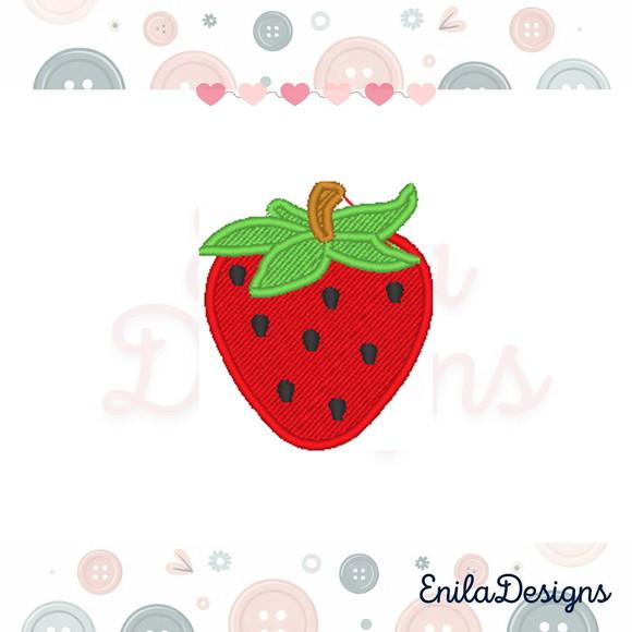 Matriz de Bordado Fruta - Morango - 5 Tamanhos