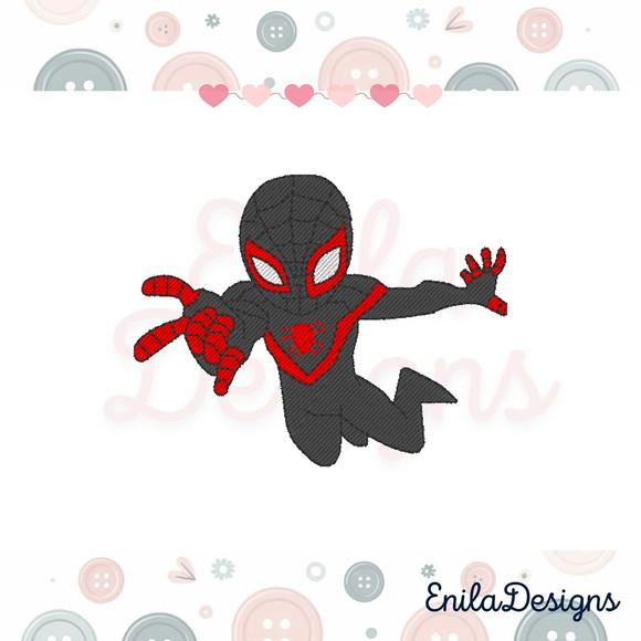 Matriz de Bordado Homem Aranha Miles Morales - 4 Tamanhos