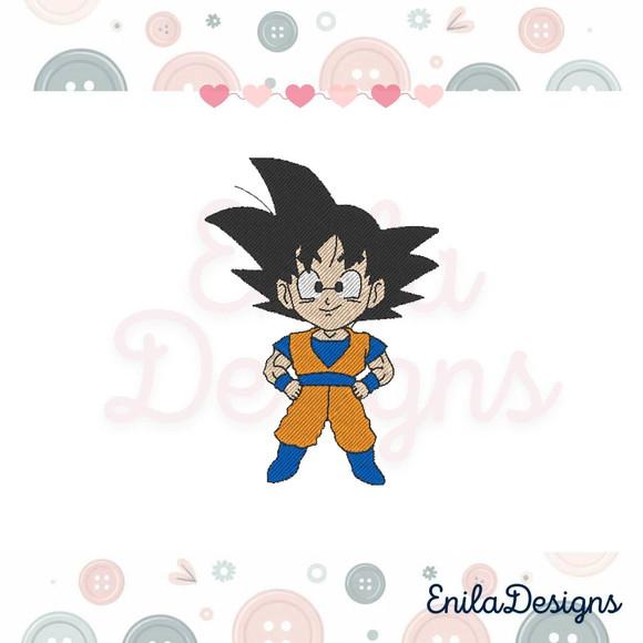 Matriz de Bordado Goku - Dragon Ball - 6 Tamanhos
