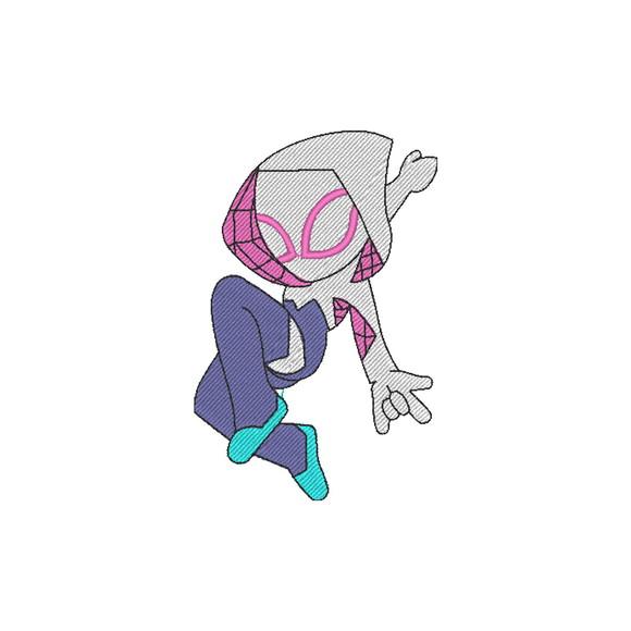 Matriz de Bordado Homem Aranha Spider Gwen - 4 Tamanhos